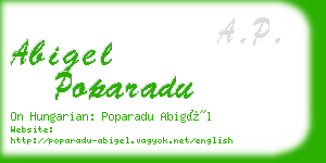 abigel poparadu business card